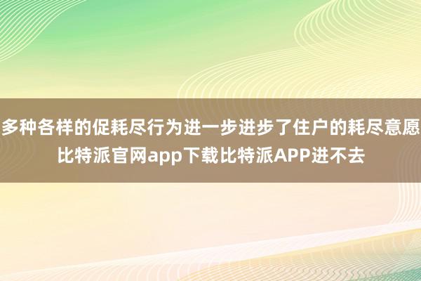 多种各样的促耗尽行为进一步进步了住户的耗尽意愿比特派官网app下载比特派APP进不去