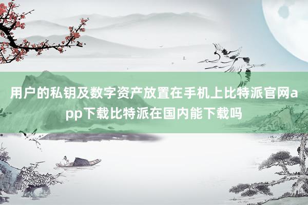 用户的私钥及数字资产放置在手机上比特派官网app下载比特派在国内能下载吗