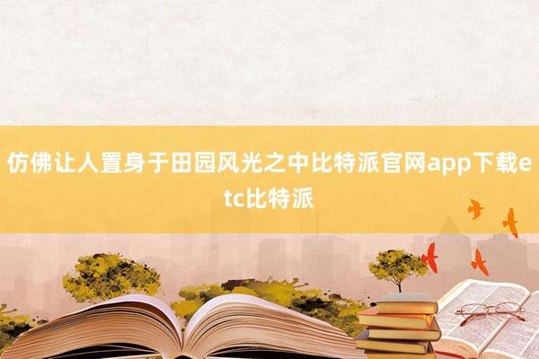 仿佛让人置身于田园风光之中比特派官网app下载etc比特派