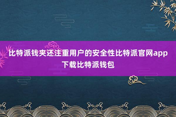 比特派钱夹还注重用户的安全性比特派官网app下载比特派钱包