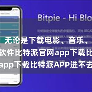 无论是下载电影、音乐、游戏还是软件比特派官网app下载比特派APP进不去