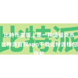 比特币实质上是一种造谣货币比特派官网app下载比特派钱包