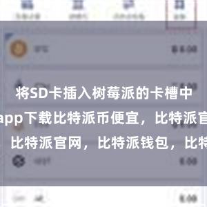 将SD卡插入树莓派的卡槽中比特派官网app下载比特派币便宜，比特派官网，比特派钱包，比特派下载